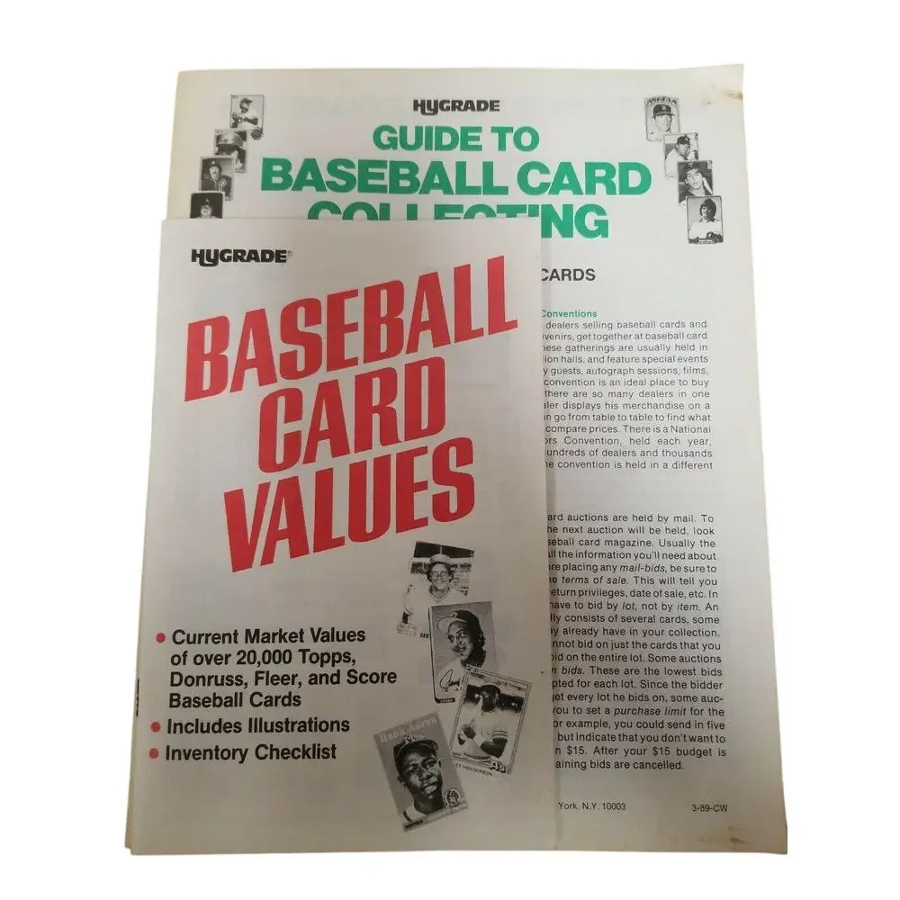 1989 Hygrade Baseball Card Values Book And Guide To Collecting